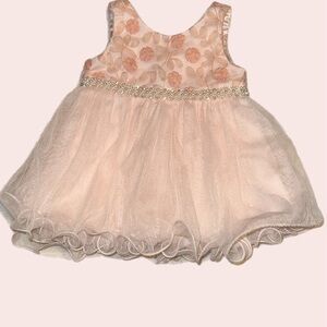 AMERICAN PRINCESS BABY GIRLS DRESS SIZE 3 MONTHS PINK RUFFLES PEARL WAIST